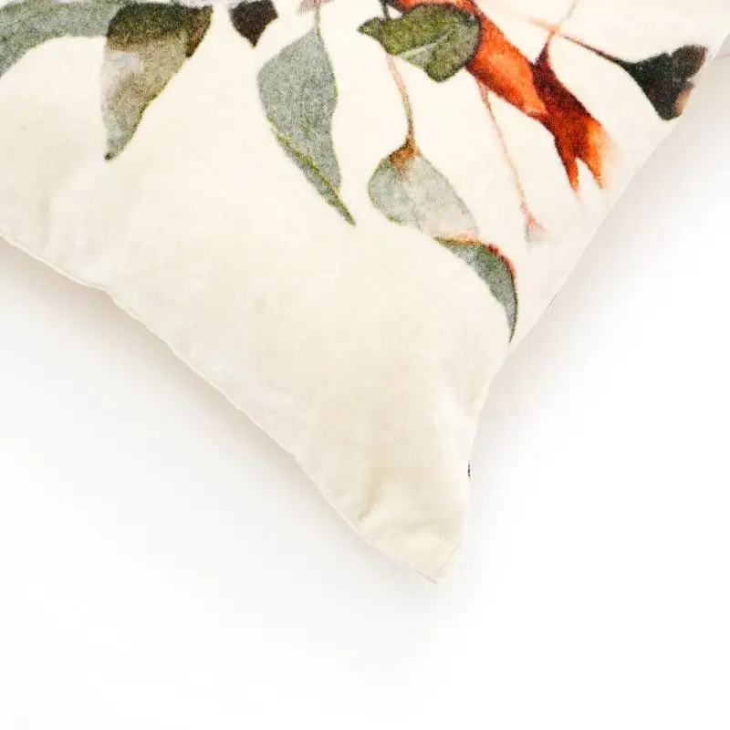 Katoenfluweel bedrukt kussen met vulling 18x18 inch - Zacht decoratief sierkussen voor woondecoratie