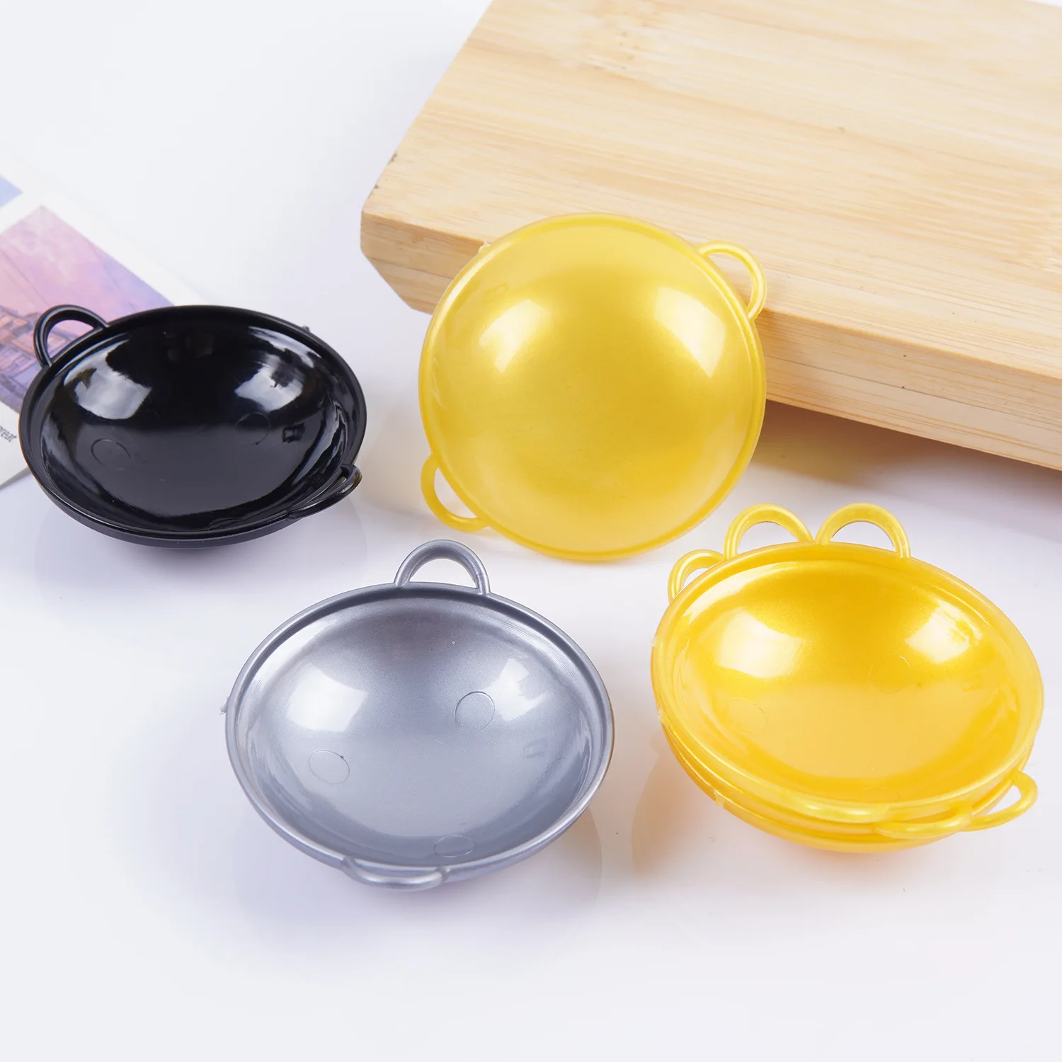 5pcs Mini Pot Empty Pot Pan Kitchenware Set Dollhouse  Cookware Miniature Kitchen Scene DIY Pretend Play Desktop Decoration