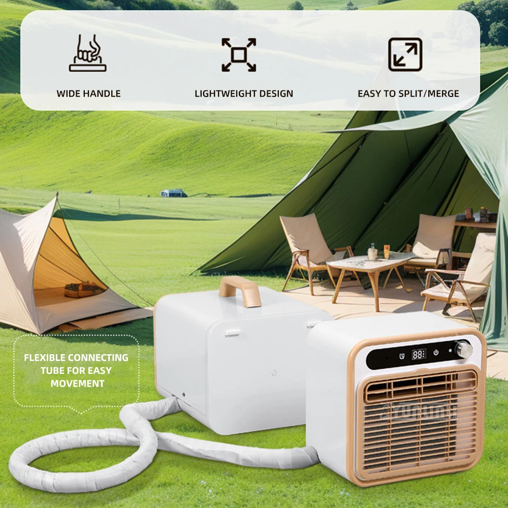 Yunlin Li 5000BTU Portable Split Type Air Conditioner With 1.5m Connecting Pipe And Remote Control Outdoor Use