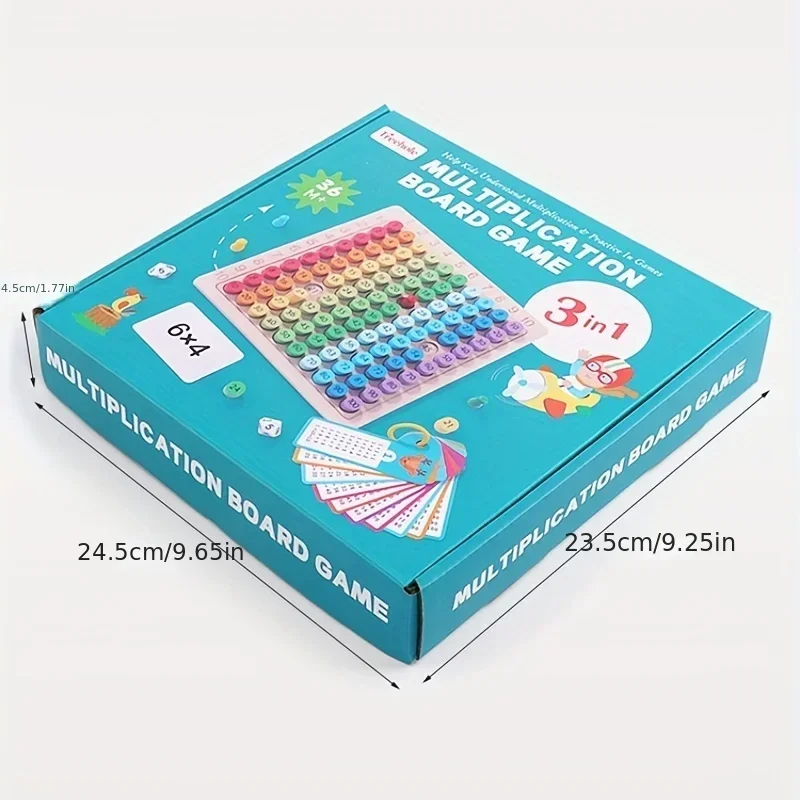 Kids Montessori Educational Wooden Math Toys 99 Multiplication Table Math Arithmetic Teaching Aids for Children Gifts