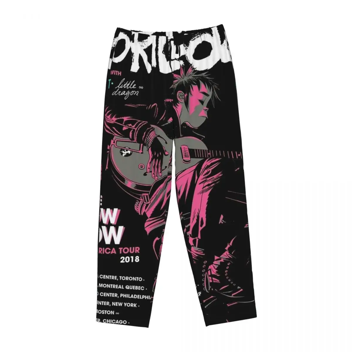 

Custom Music Band Gorillaz Women Pajama Pants Lounge Sleep Sleepwear Bottoms with Pockets