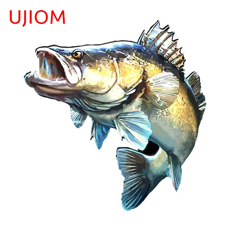 UJIOM 13cm Personality Fish Anime Wall Stickers Vinyl Scratch Proof Living Room Baby Nursery Room Decal Refrigerator Wallpapers