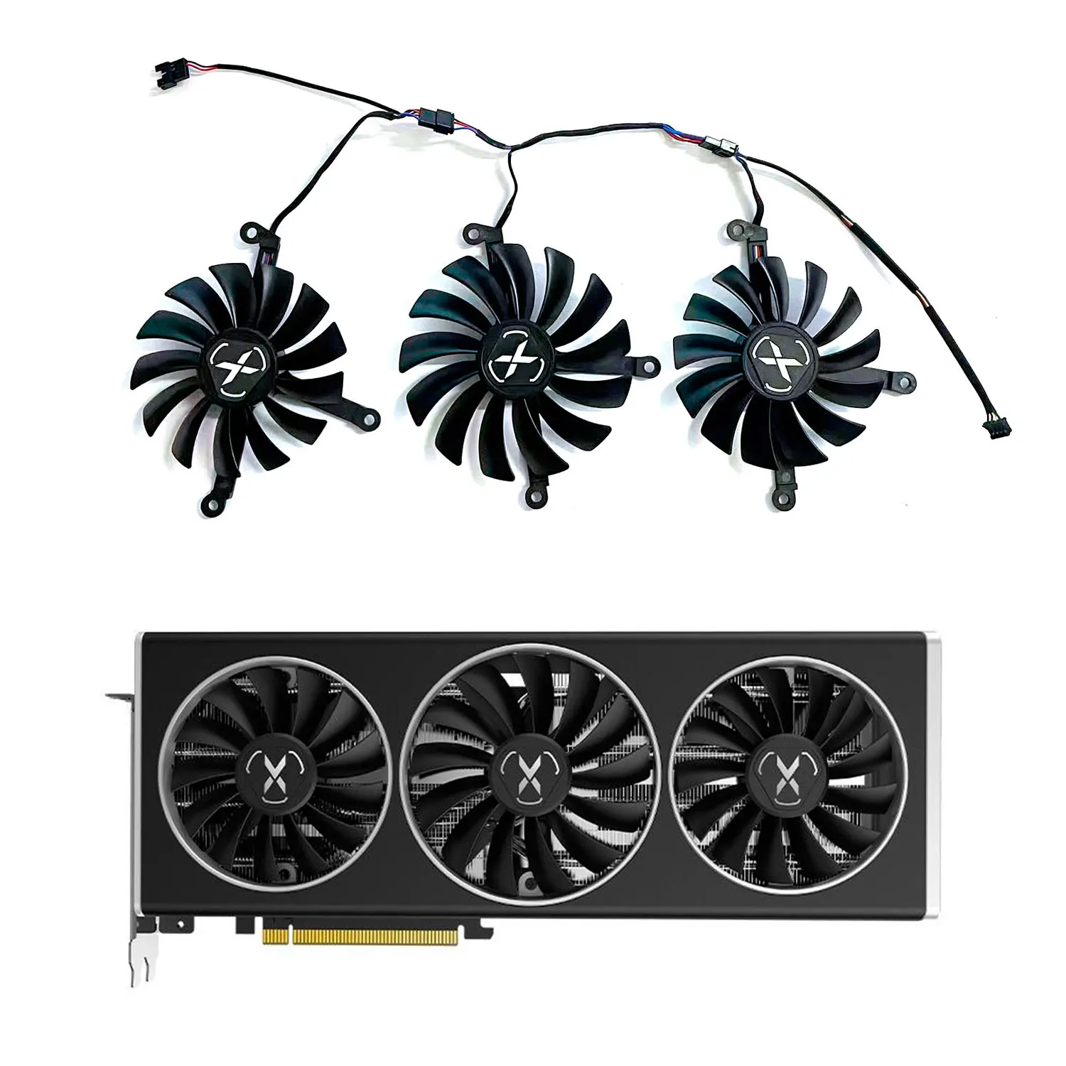 

CF1015U12S 1X95MM 2X87MM Radeon RX 6700XT 6750XT GPU Fan For XFX Speedster SWFT 309 Radeon RX 6700 XT 12GO graphics card Fan