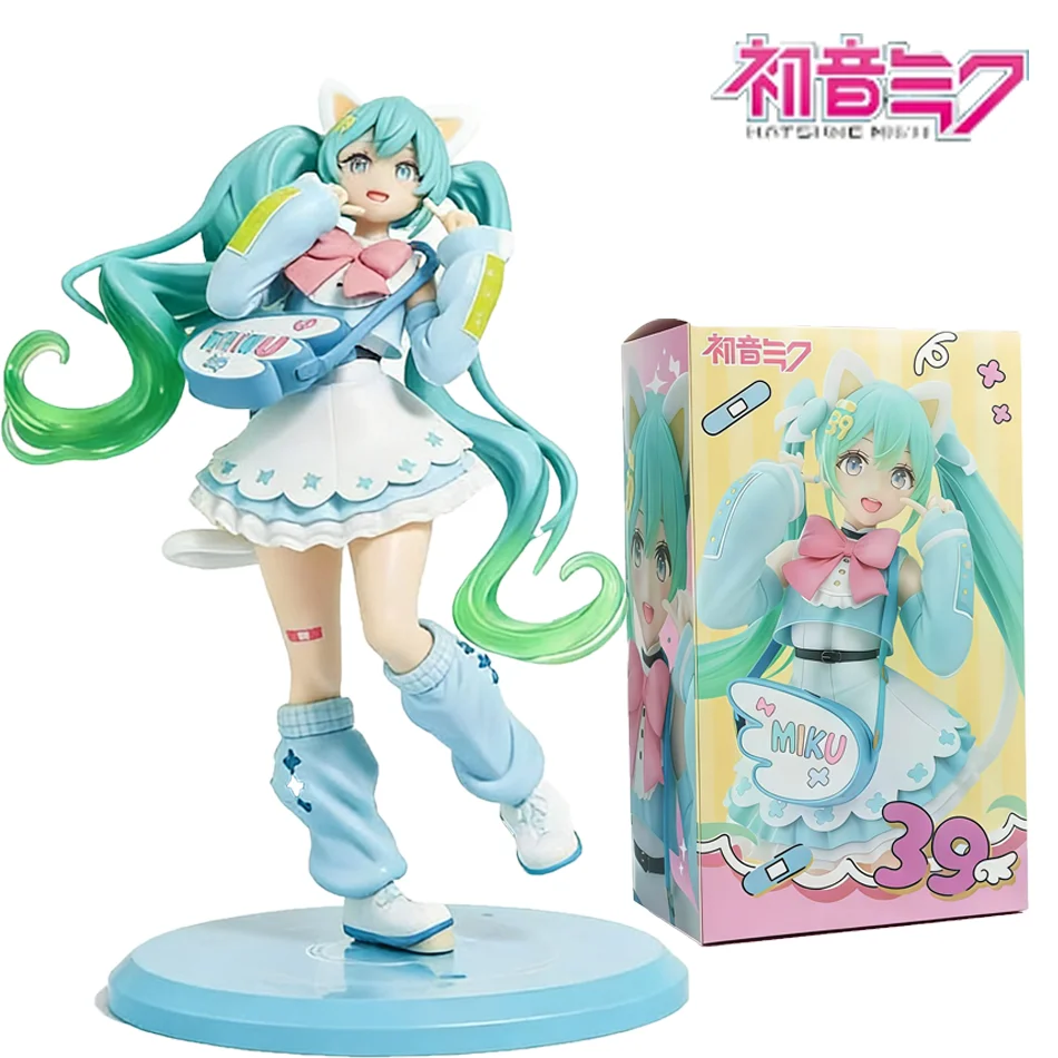 Figura de acción de Hatsune Miku en oferta, figura de anime rosa de sakura, modelo de PVC, juguete decorativo, regalo coleccionable