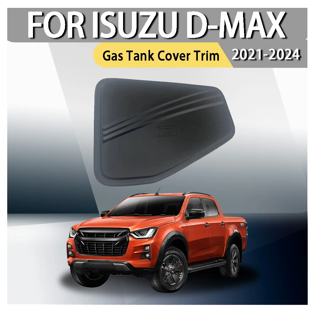 

Car Exterior Chrome silver Matte Black Gas Tank Cover Trim For Isuzu D-Max dmax 2021 2022 2023 2024 Cars Accessories