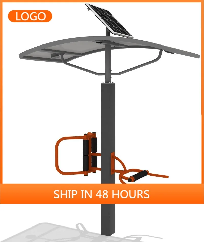 Solar-Powered Steel Waist and Back Massager Trainer Outdoor Fitness Equipment