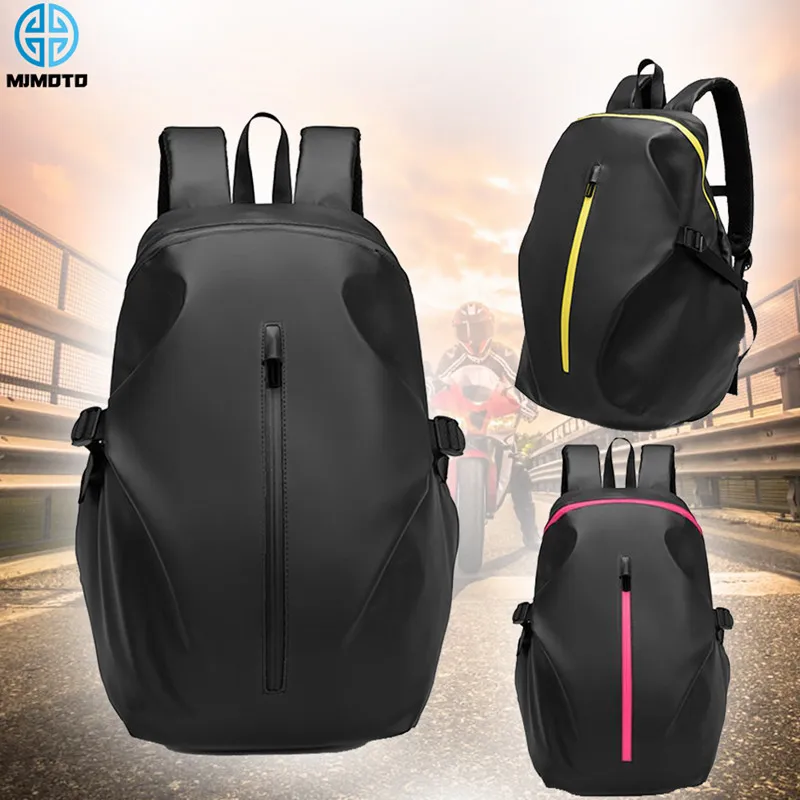 Classic Large Capacity Motorcycle Helmet Bag Waterproof Cloth Moto Motorbike Backpack Reflective Cycling Traveling Package