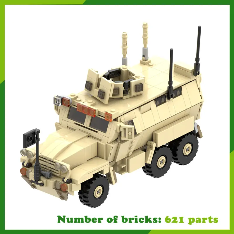 

MOC Building Blocks Armored Car Special Vehicles Truck DIY Bricks Military Series Model Creative Assembly Toys Christmas Present