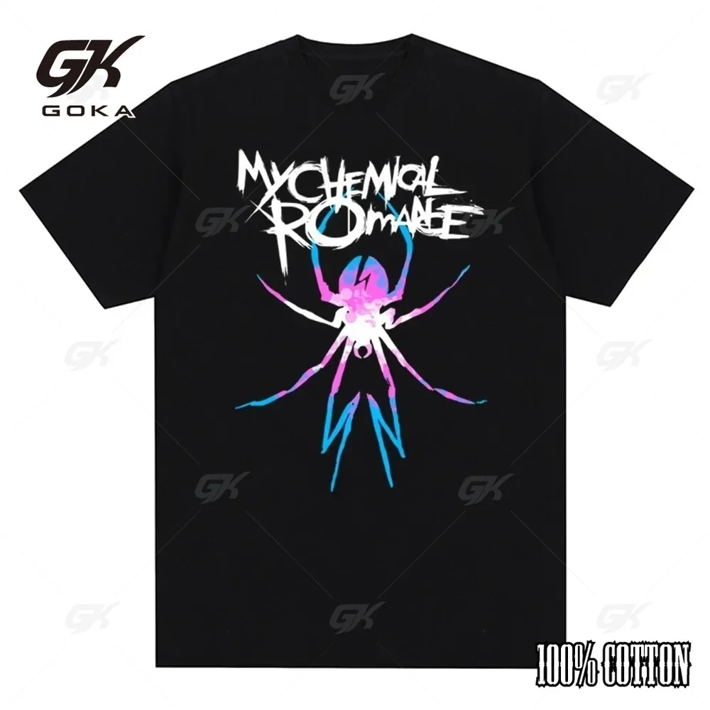 My Chemical Romance Mcr Band Men Women Cotton T-Shirt Printed T Shirt Casual Short Sleeve Tshirt 2024 Streetwear Trend Tee Tops