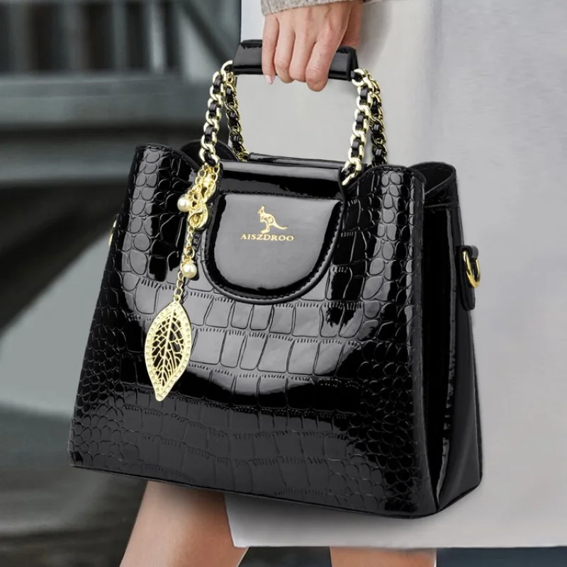 Dames Crossbody-tas gemaakt van Glen-geprint leer met ademend Trendy Tallinn High-End Commuter Ruime Zachte Stijl ​