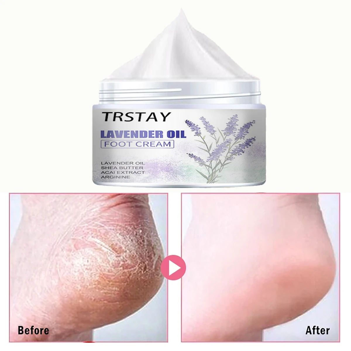 Traditional Chinese Lavender Oil Anti-Drying Crack Foot Cream Heel Cracked Repair Cream Removal Dead Skin Hand Care for Family