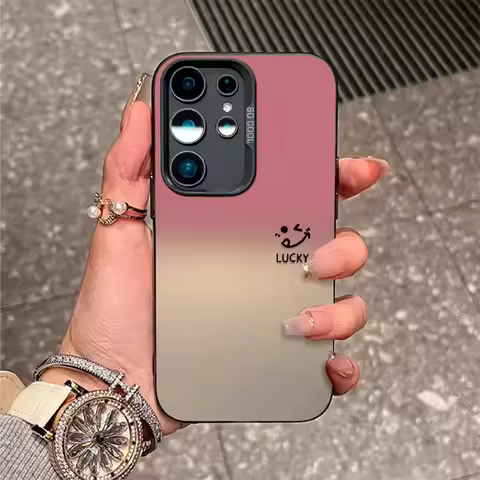 Gradient Color Expression PC Case For Samsung Galaxy S25 S24 S23 S22 S21 Ultra Plus FE A56 A16 A15 A35 A55 A34 A54 A33 A53 Cover