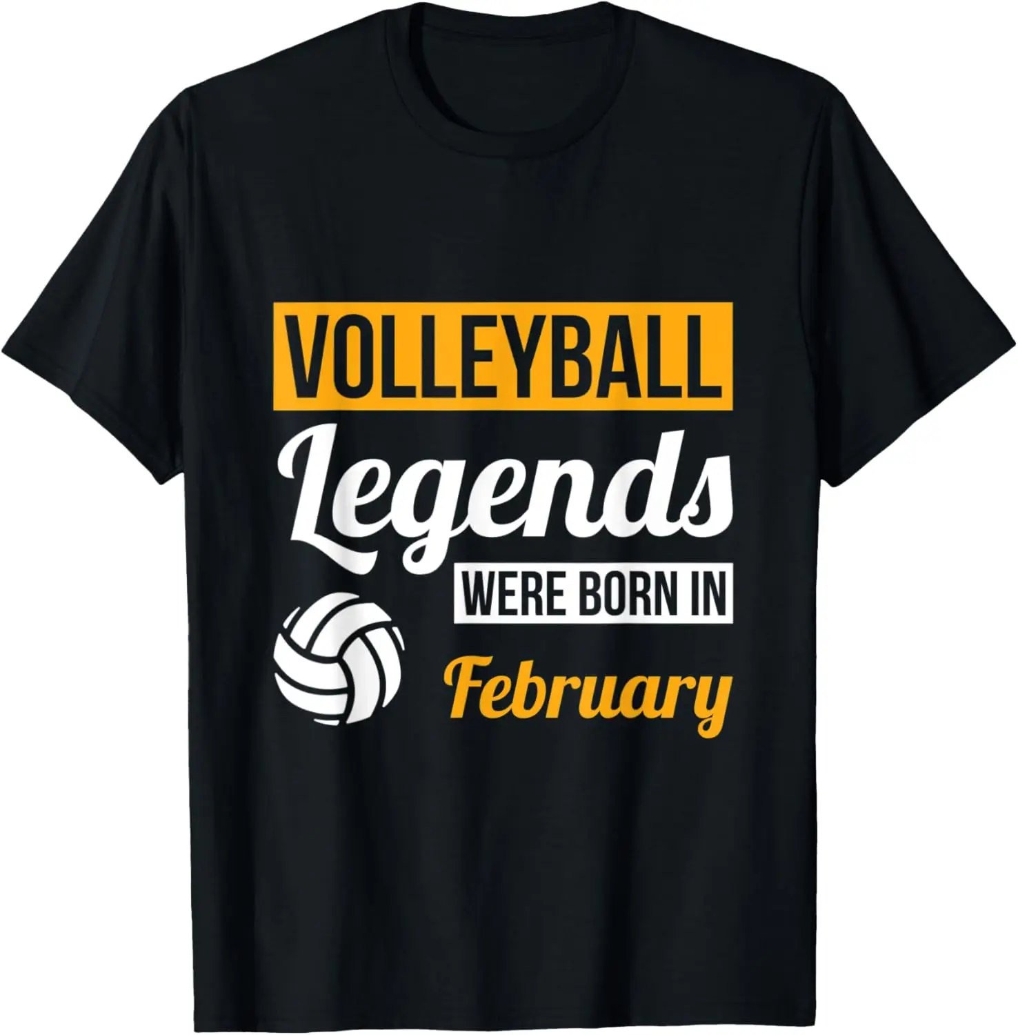 

Volleyball Legends Were Born In February Birthday Gift T-Shirt