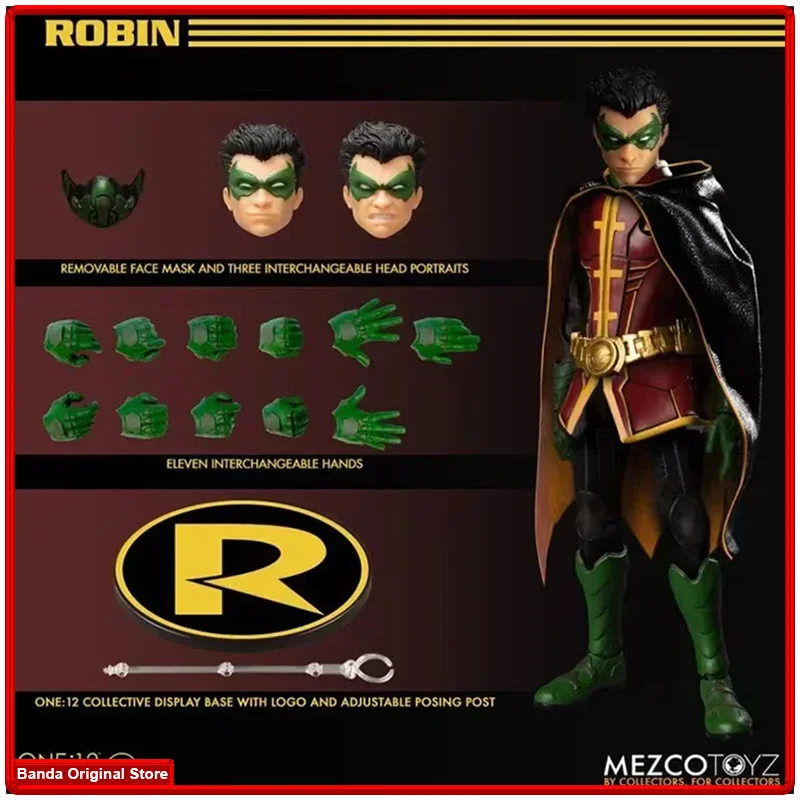 

100%In Stock Original Mezco Toyz One12 Collective Robin From Batman Damian Wayne Birdaran Dynamic Duon Anime Figures Model Toys