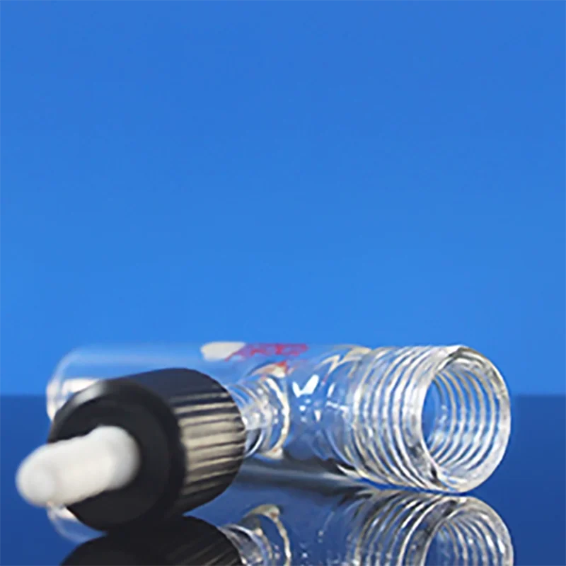 Katup ventilasi tabung tebal tahan tekanan PTFE botol tahan tekanan dengan tutup ulir 15/25/35/50/100ml