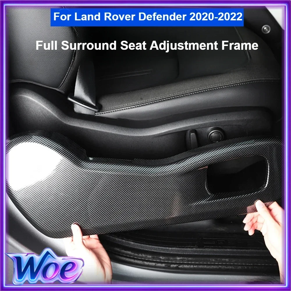 For Land Rover Defender 90 110 2020 2021 2022 Car Seat Adjustment Protection Frame Seat Button Anti-scratch Decorative Sticker