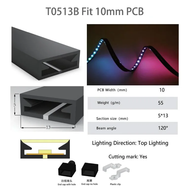 TNALANT WS2812B WS2811Led Neon Silica Gel Tube IP67 Wasserdicht Weiß/Schwarz 1-5M Für Individuell adressierbare WS2813 WS2815 RGB led streifen 6