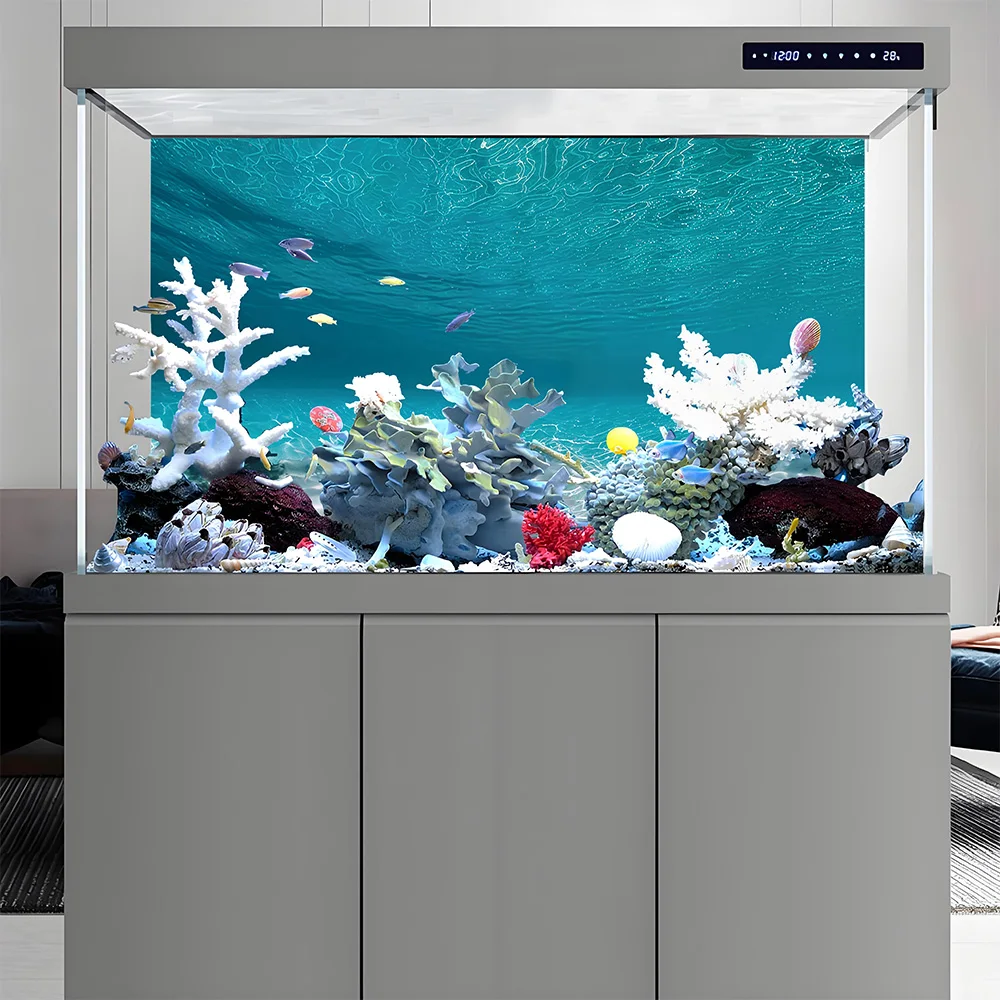 ทรายสีขาวสดใส ภาพวาดพื้นหลังตู - Aquarium Sand White บทวิจารณ์และราคา