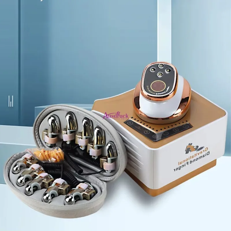 Urządzenie do masażu 2 w 1 EMS RF Golden Finger z mikroprądami i podciśnieniem do liftingu, ujędrniania skóry i redukcji zmarszczek