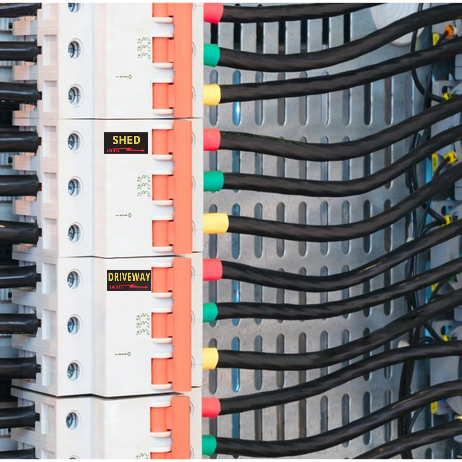 10 Blatt Etikettenaufkleber für Elektroboxen, Panel-Aufkleber, Leistungsschalter, Aufkleberpapier