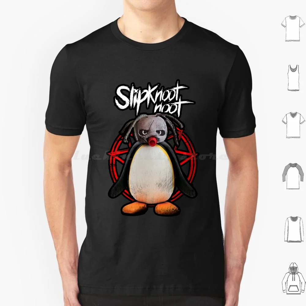 Slipknoot Noot-Pingu Meme T Shirt Big Size 100% Cotton Slipknoot Noot Penguin Heavy Metal Metal Death Metal Gothic Goth