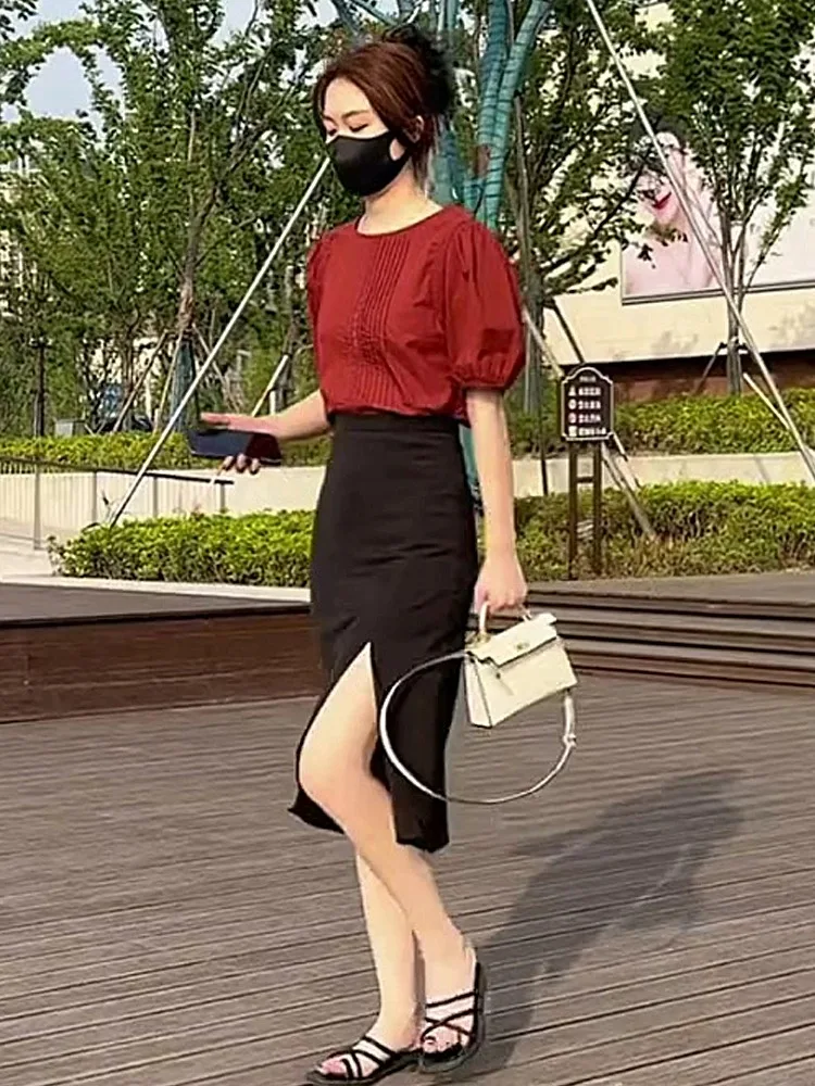 

Fashionable Two-Piece Set Dress Women's Style Elegant Ladylike Small Fragrance Style Summer New Arrival Age-Defying Outfit
