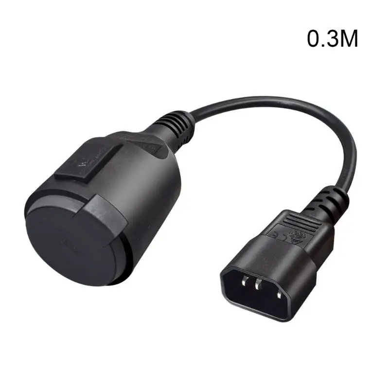 

31BA IEC320 C14 to EU4.8mm Power Cord 1 in 1 Out Adapter Cable with Dust-proof Cover