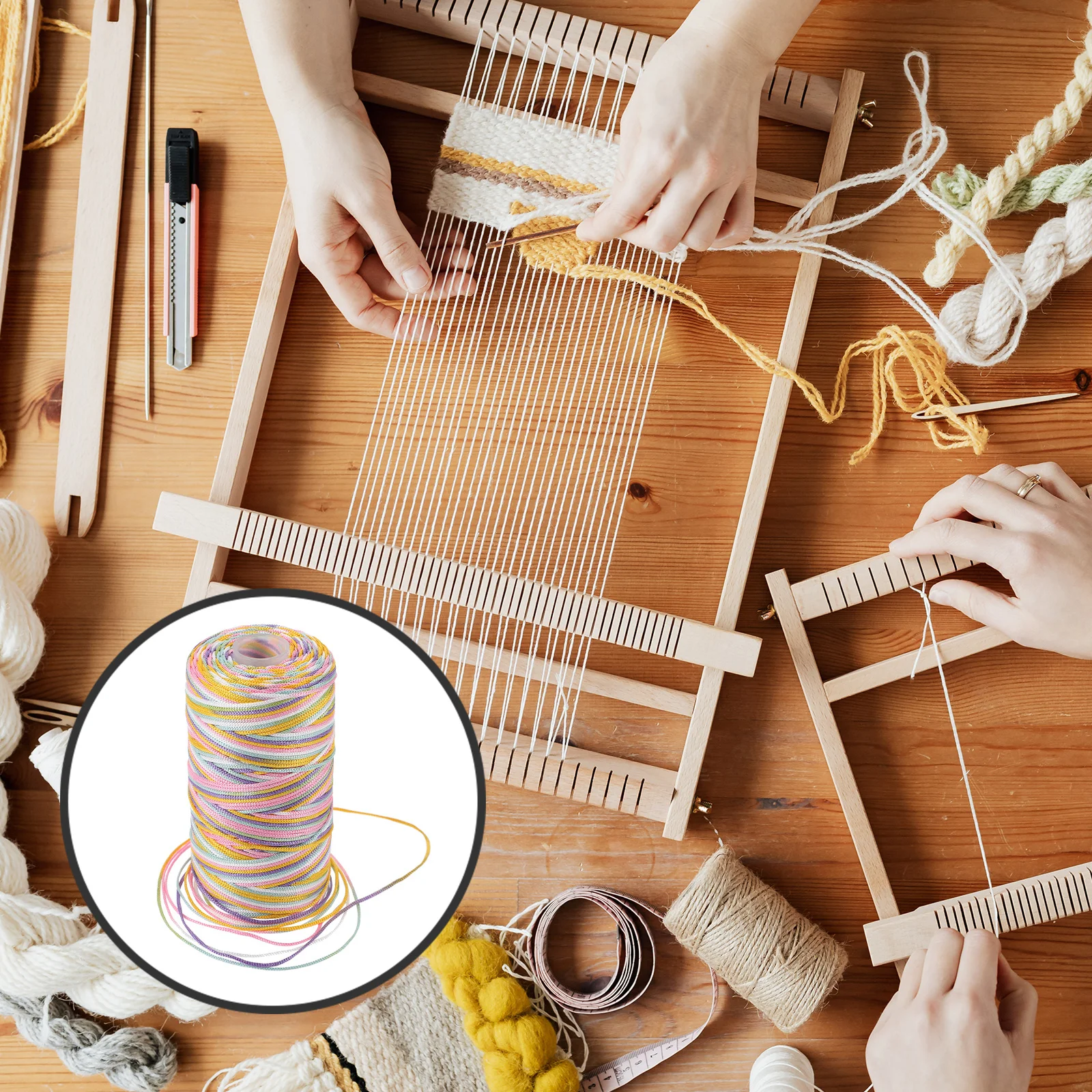 

Multi-Use Crochet Yarn Breathable Comfortable DIY Knitting Projects Household Sewing Beading Decoration Supple Skin Friendly