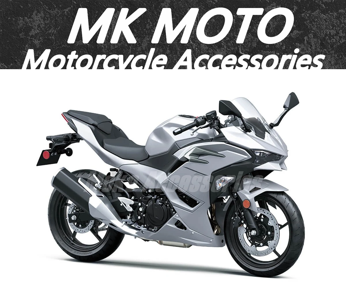 Motorcycle Fairings Kit Fit For Ninja500 2024-2025 Bodywork Set High Quality ABS Injection Silvery