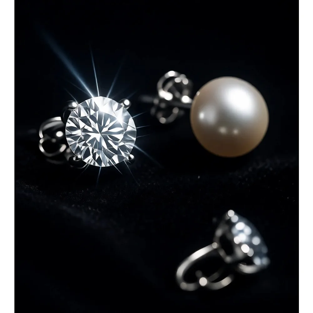 

Серьги-гвоздики из стерлингового серебра с белым пресноводным жемчугом для женщин, подарок