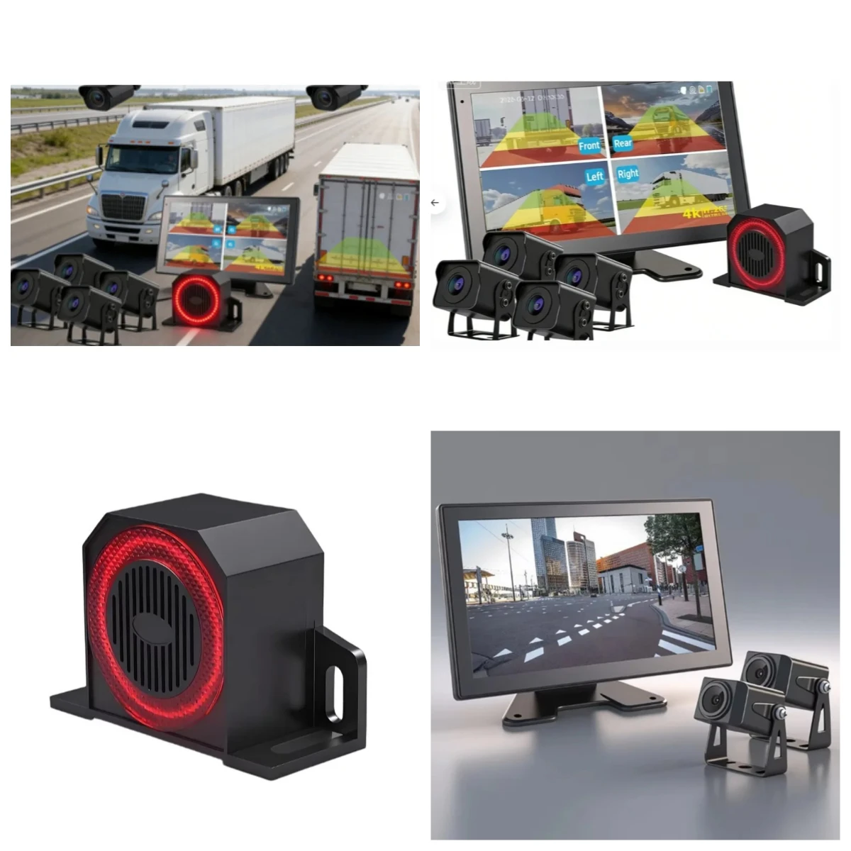 4-Channel 360 Degree Truck C-amera System with AHD IPS Waterproof Function