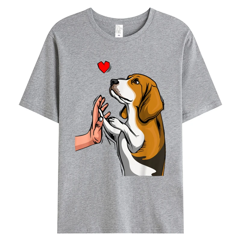 Beagle Love T-shirt Dog Women Men's Cotton Fabric Tshirt Graphic Fashion T-shirts For Men Oversize