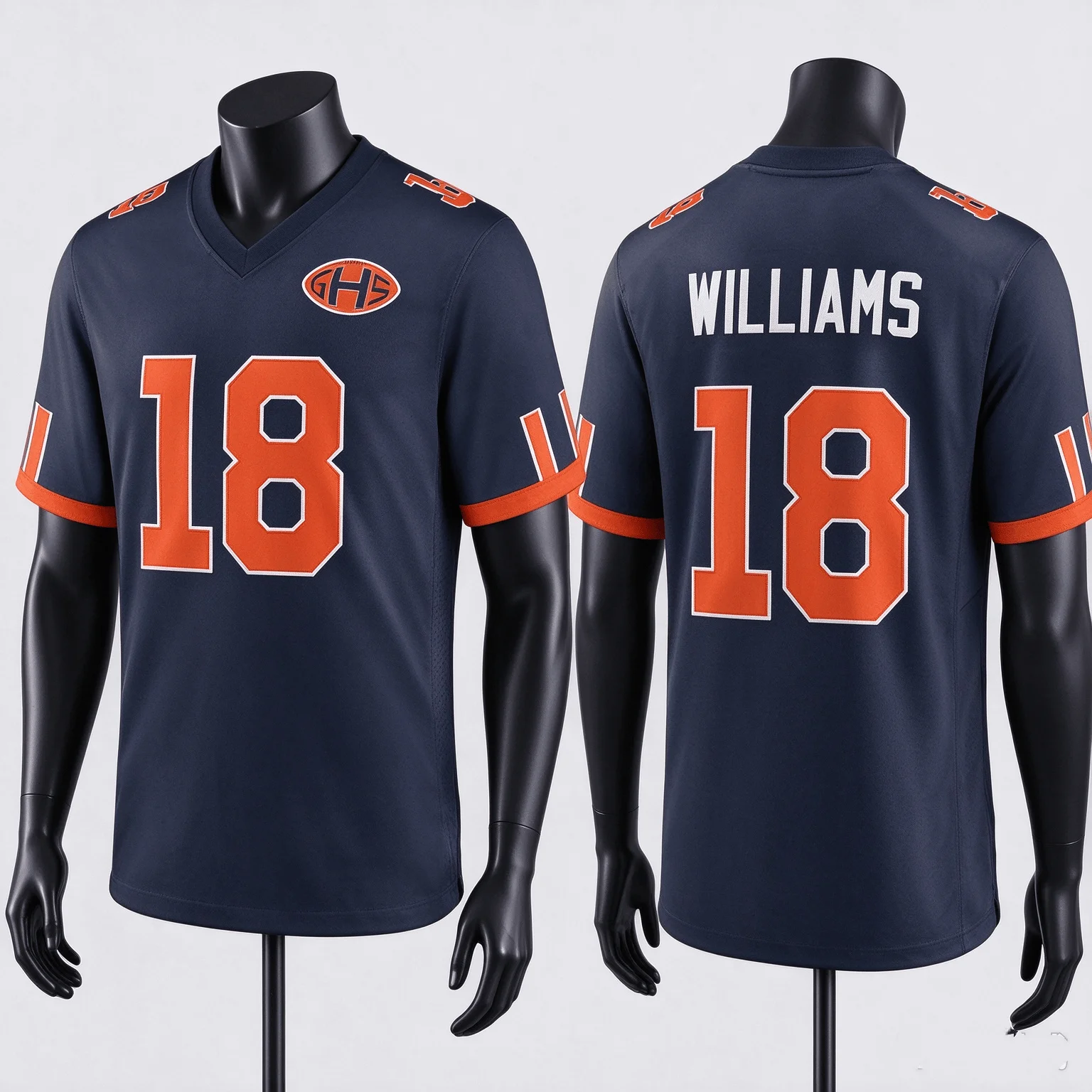 2026 Williams #18 Football Jersey 3D Print V-Neck Short Sleeve T-Shirt Breathable Sports Training Chicago Bears Family Matching