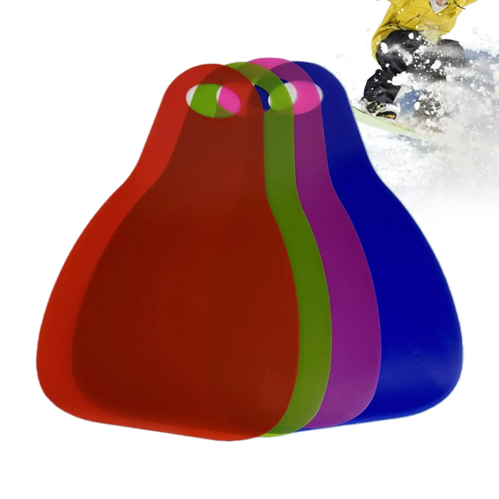 

Kids Snow Sled 4-Piece Heavy Duty Roll-Up Portable Toddler Winter Sledding Board For Children Teens Outdoor Sports Skiing Travel