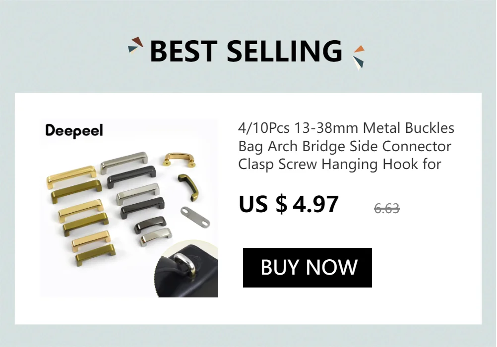 5/10Pcs Deepeel Metal Arch Bridge Bag Side Clip Buckle D Ring Screw Hook Handbag Strap Handle Connect Clasp Bags Accessories