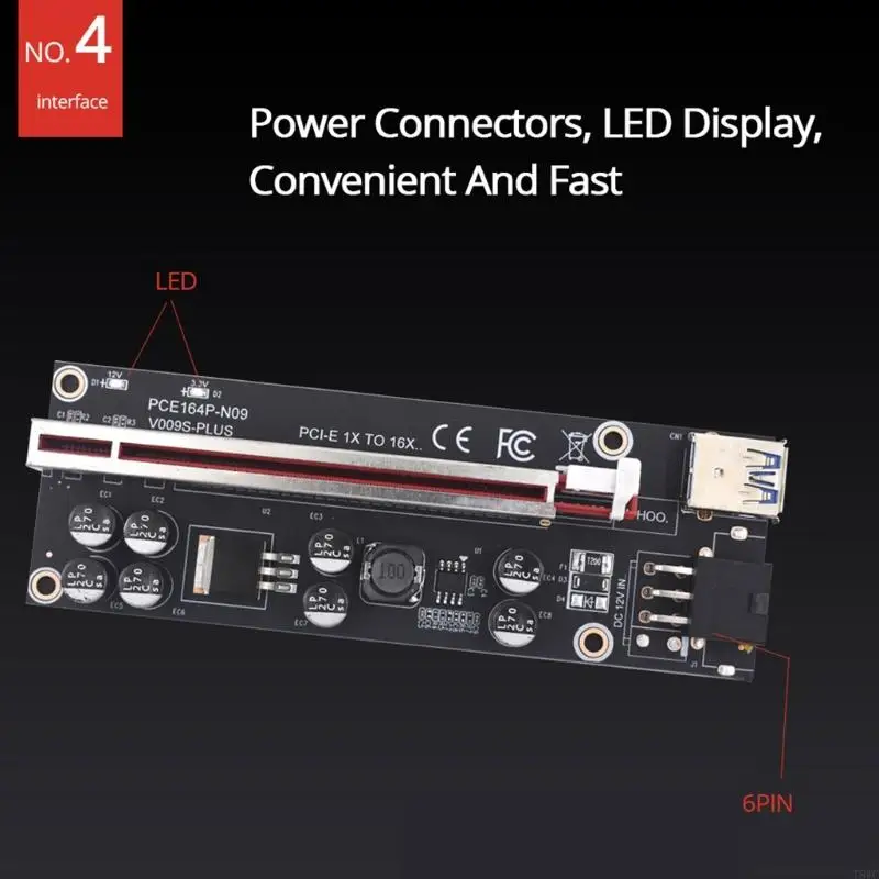 T8WC Ver009S Переходник от 1X до 16X Переходная плата PCI-e Кабель USB для передачи данных Видеокарта