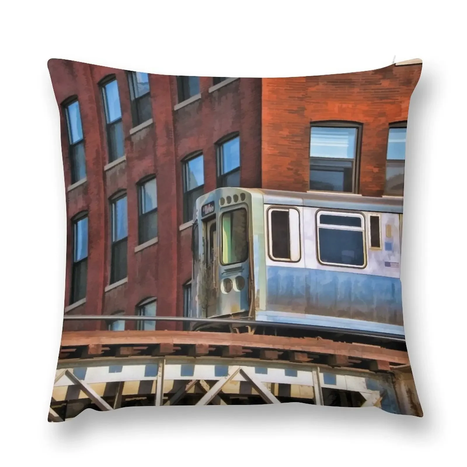 

Chicago El and Warehouse Throw Pillow luxury throw pillow covers Cushions Cushions For Sofa pillow