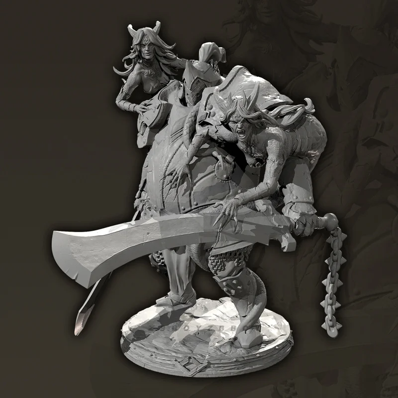 50 مللي متر 75 مللي متر الراتنج نموذج الشكل الجليد الباردة الساحرة Gk مايكرو مصغرة ثلاثية الأبعاد مطبوعة الأبيض لعبة مجسمة غير مجمعة وغير مصبوغ عدة