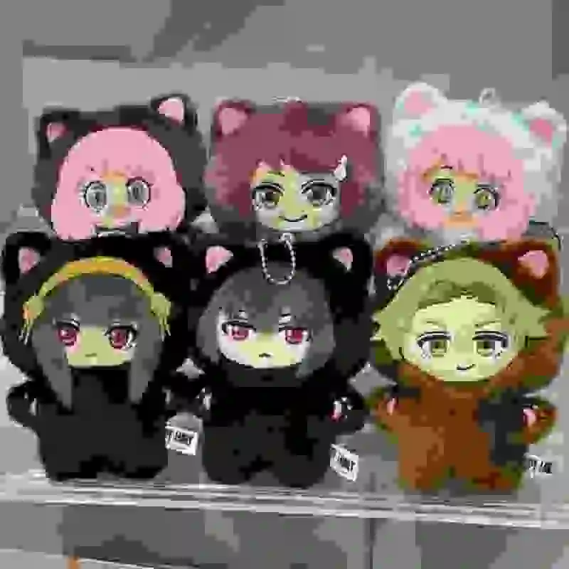 

In Stock Eiki Official Spy X Family Anya Cat Blind Box Stuffed Doll With Keychain Trendy Desktop Decor Collectible Toy Gift