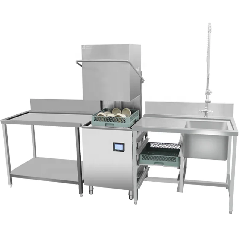 Commercial Kitchen Freestanding Automatic Wash Dishes Machine Electric Uncovering Dishwasher /Automatic Uncovering High Temperat