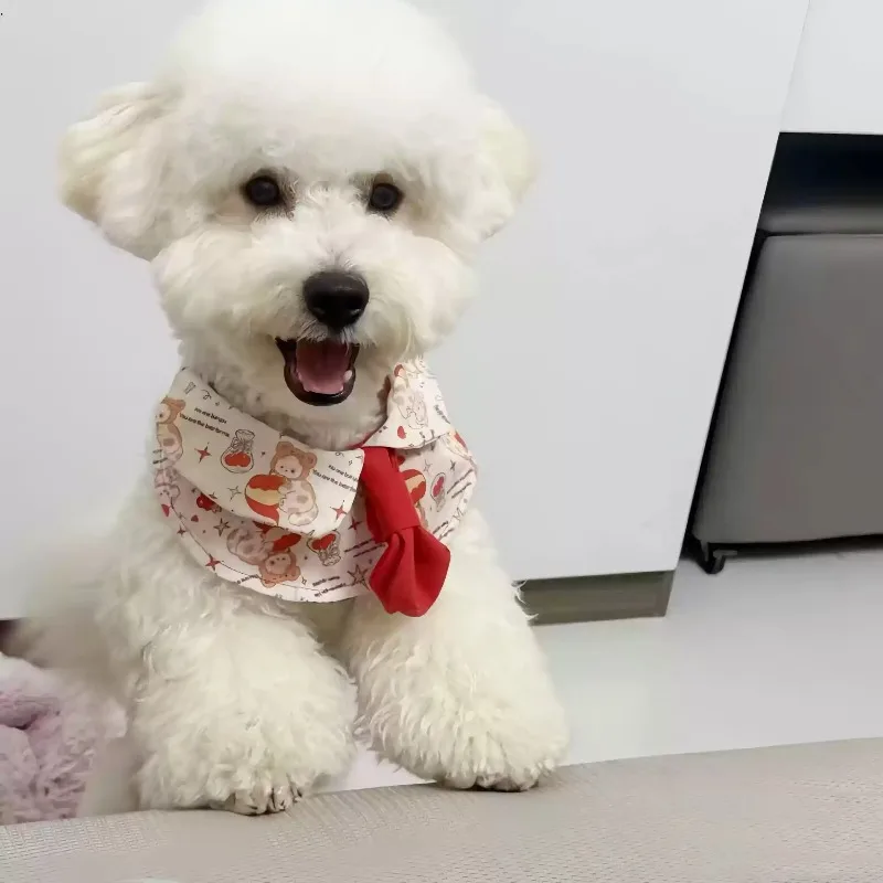 Cat Dog Pet Saliva Towel Scarf Decoration Cute Bib Doll Collar Scarf Saliva Towel Large Dog Puppy
