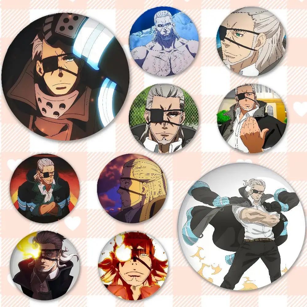 Cartoon Anime Leonard Burns Badges Peripheral Lapel Pins Tinplate Round Brooch For Shoulder Bag Accessories Souvenir Gifts