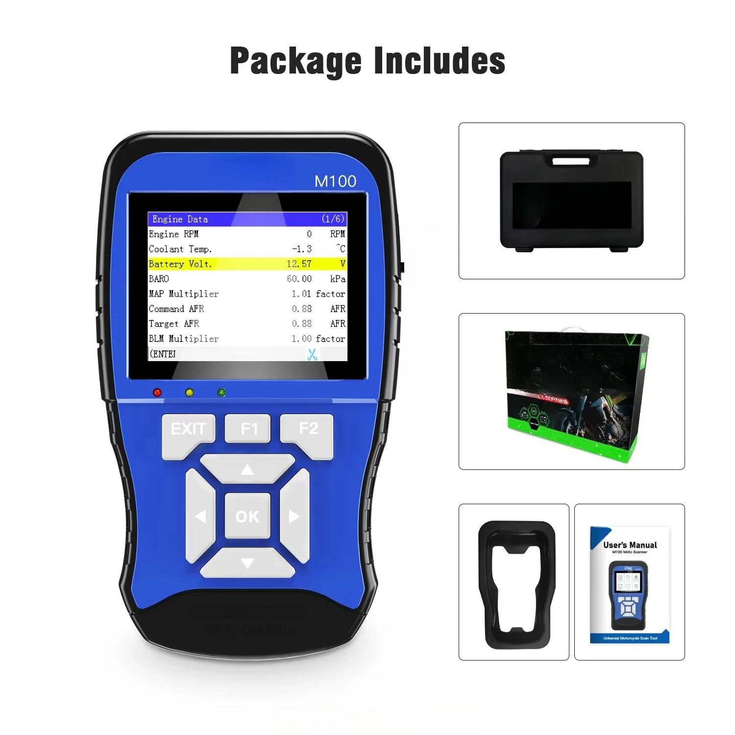 M100 2 Scanner Motorcycle Diagnostic Tools Motorbike ECU Scanner Tool Different Moto Diagnosis