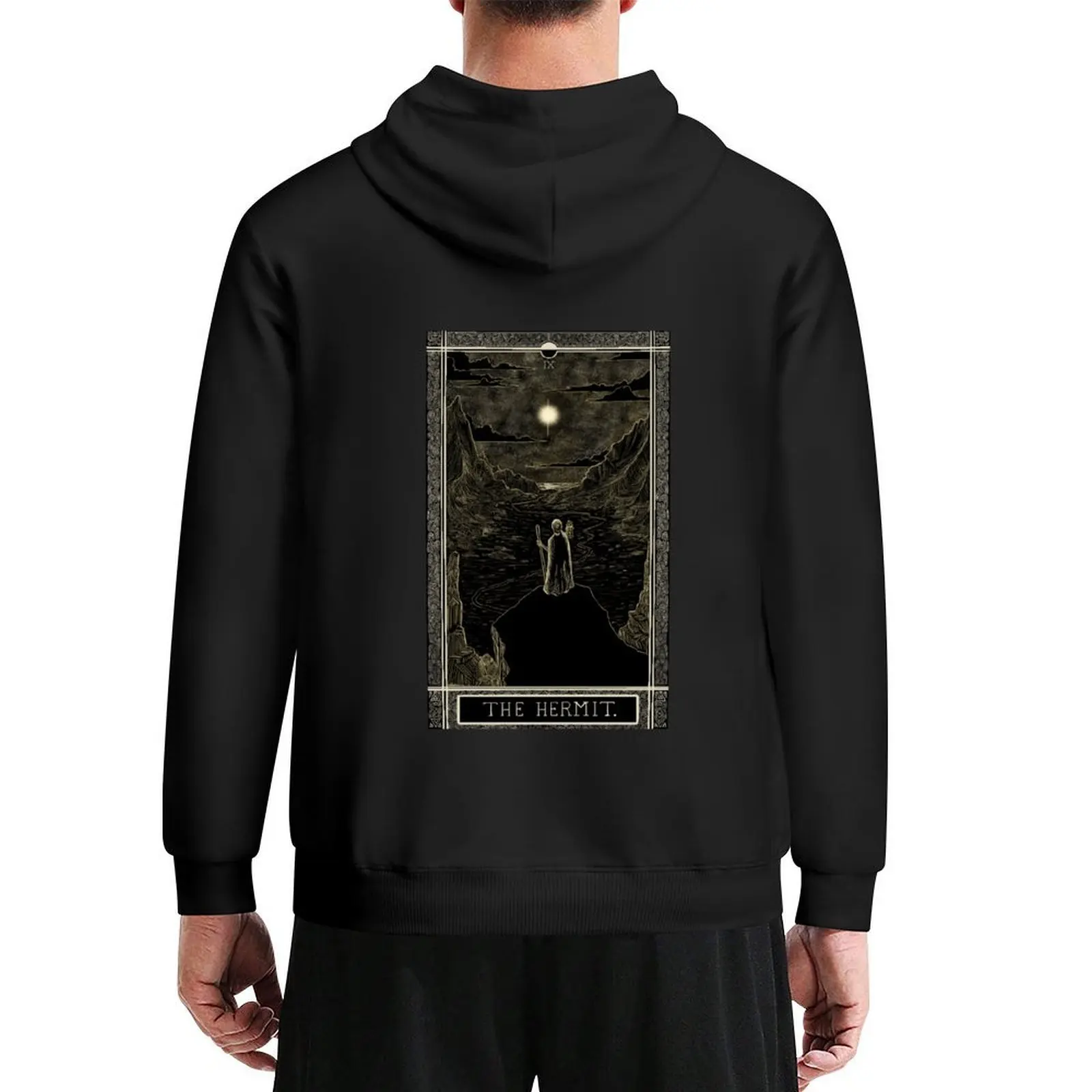 

The Kinner Tarot Deck Tarot Card: The Hermit Hoodie mens clothing men wear anime clothing men's winter sweater japanese hoodie