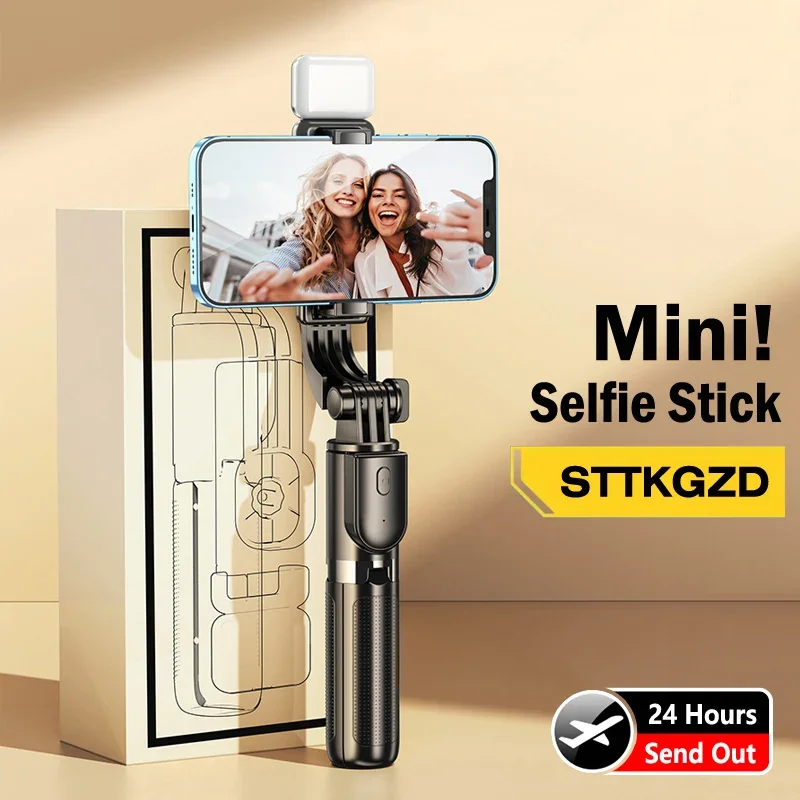 

Super Mini Selfie Stick Portable Phone Holder Shooting Aid Versatile Integrated Design Bluetooth Remote For Live Broadcas