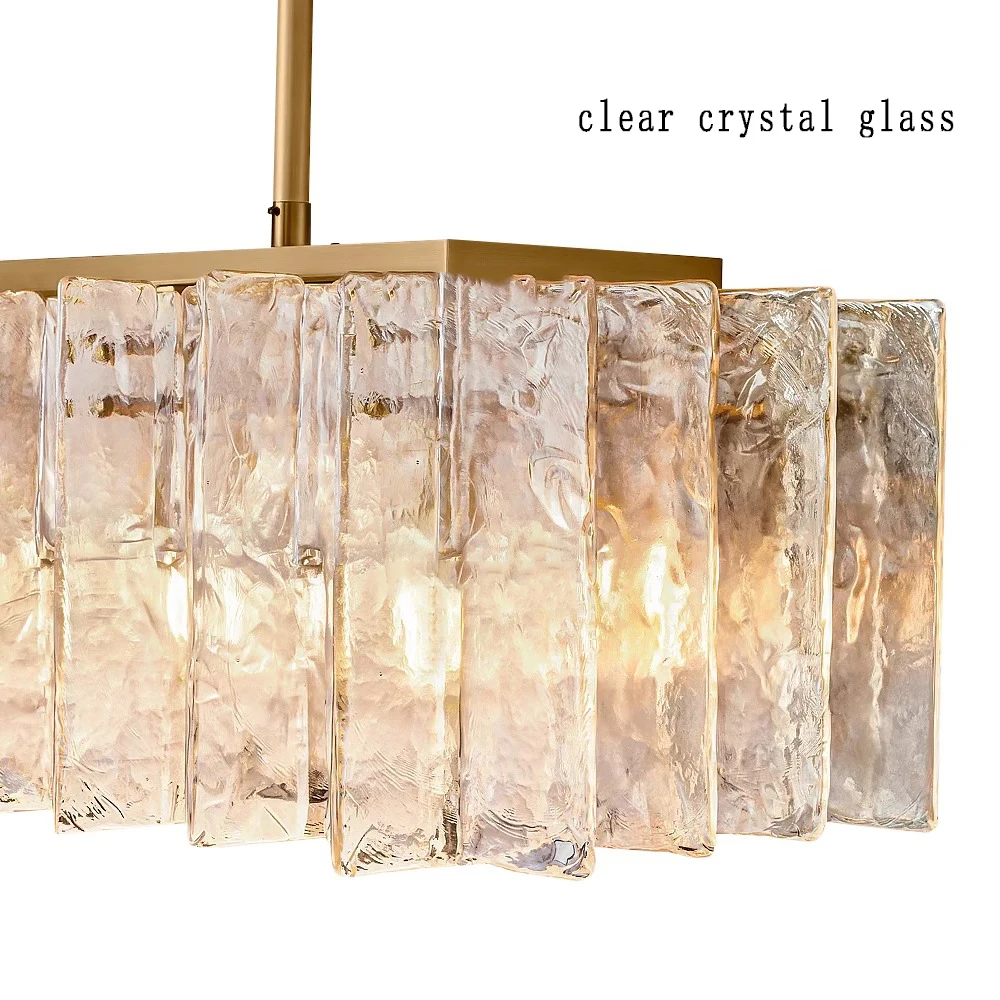 Nordic Classic Brushed Gold Ceiling Chandelier Glass Light Fixture Vintage 2025 Luxury Hanglamp Living Room Dining Table Lamps