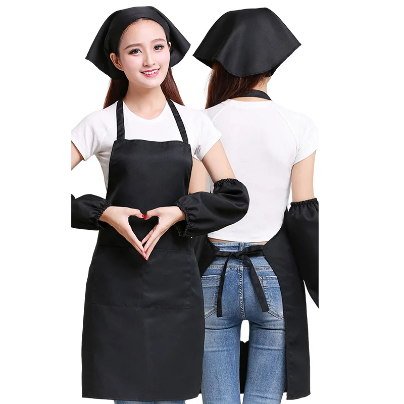 New Japanese Simple Catering Chef Work Hat Women's Solid Color Breathable Sushi Restaurant Waiter Triangle Headscarf Unisex