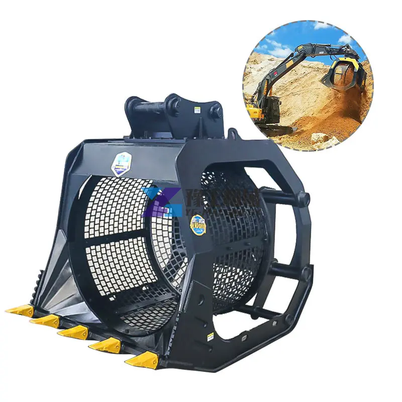 Excavator Bucket Attachment Jaw Type Crusher Bucket Rock Crusher Screen Bucket for Sale