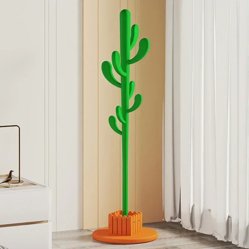 Simple cute coat rack Cactus shaped stand hanger Thickened base vertical frame Creative home furniture Children adults shelf hot