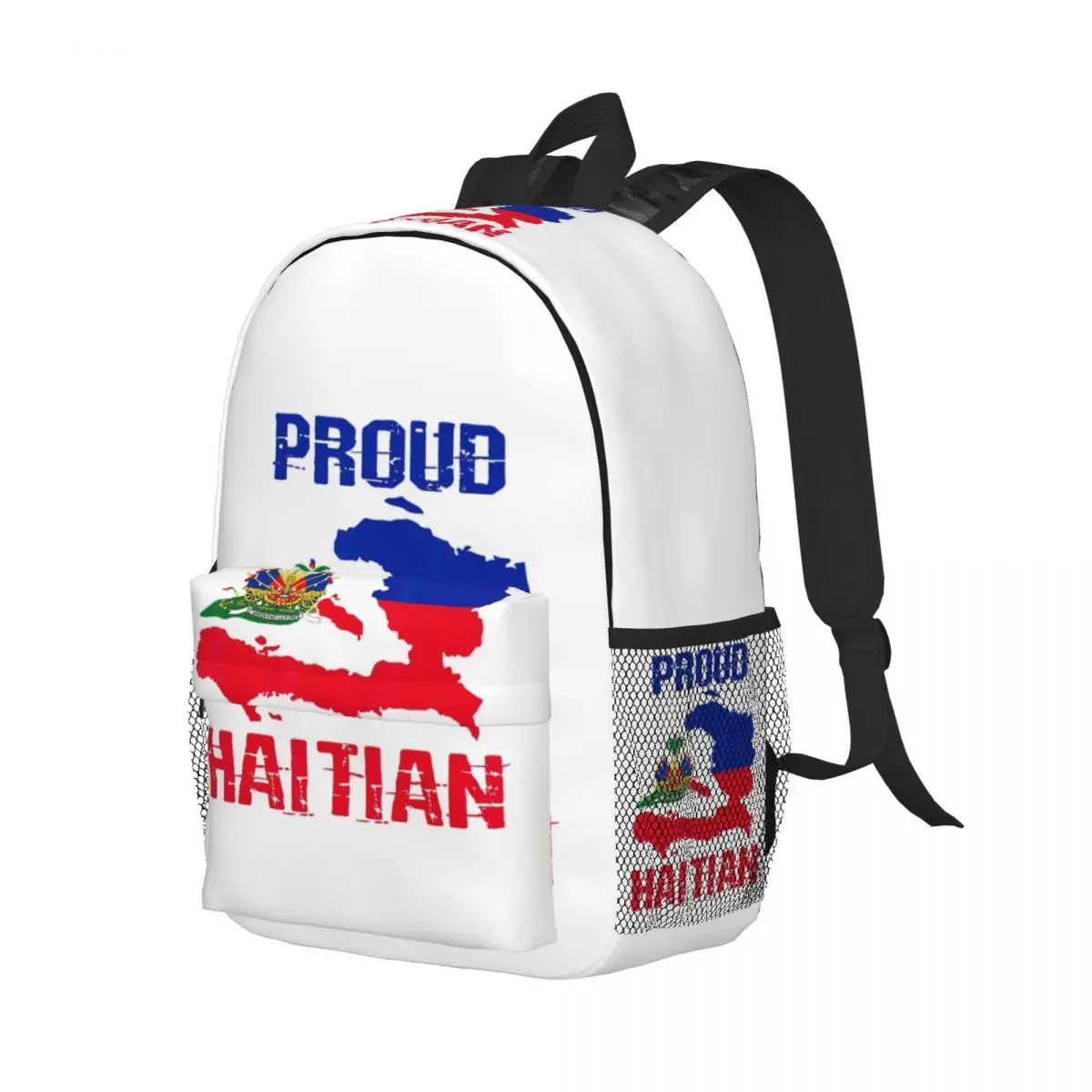 

Haiti Haitian America Flag Love Proud Ayiti Country Melanin Backpack Student Boys Girls BookBag Kids School Bag Shoulder Bags
